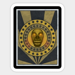 Art Deco Skull Thing Sticker